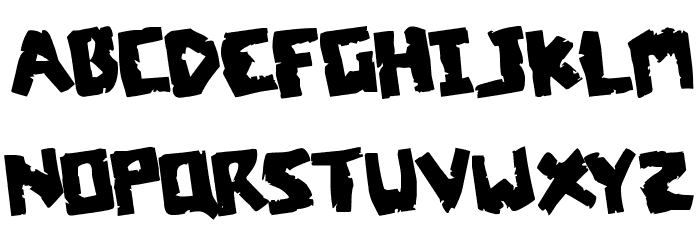 Coffin Stone Rotated Font LOWERCASE