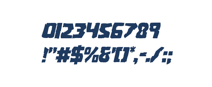 Coffin Stone Staggered Italic Other Characters
