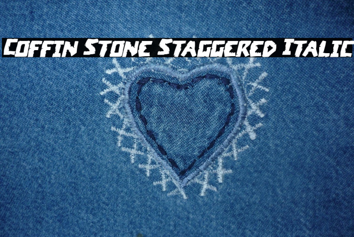Coffin Stone Staggered Italic Example 1