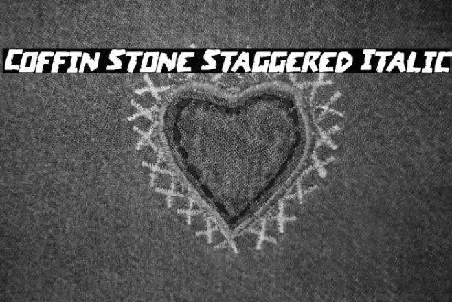 Coffin Stone Staggered Italic Font examples