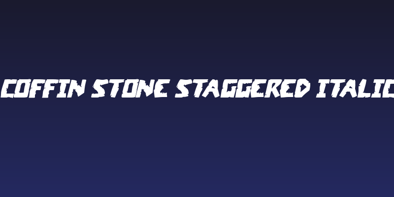 Coffin Stone Staggered Italic Social Header