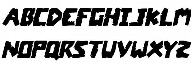 Coffin Stone Staggered Italic 字体 小写
