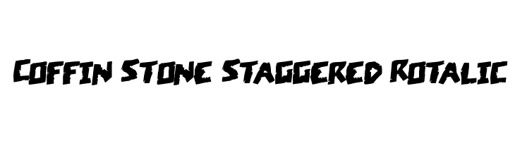 Coffin Stone Staggered Rotalic  font caratteri gratis