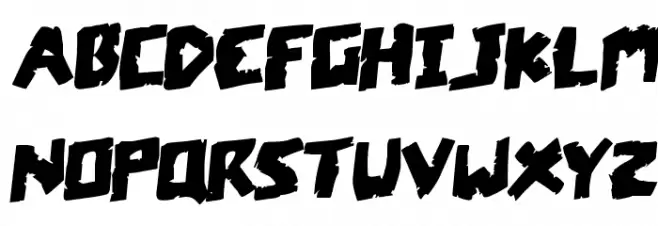Coffin Stone Staggered Rotalic Font Litere mari