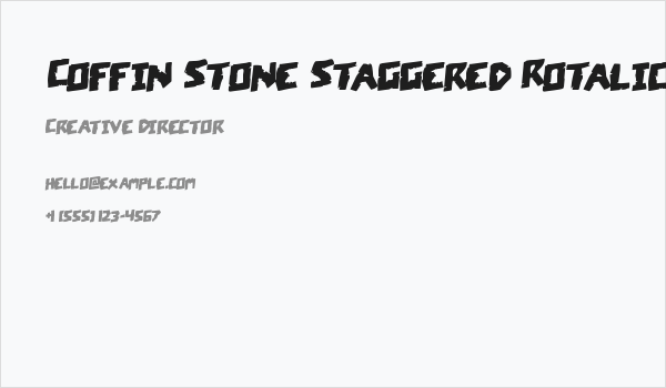 Coffin Stone Staggered Rotalic Business Card