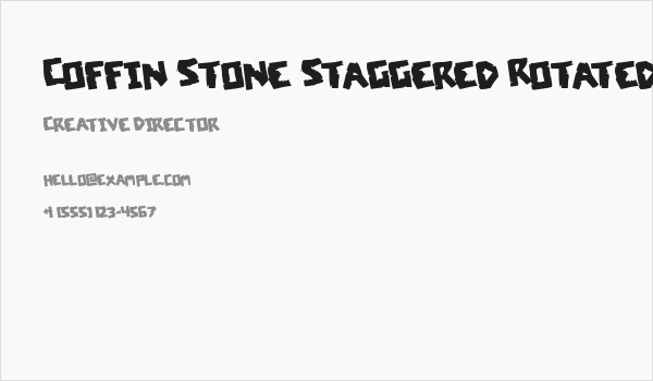 Coffin Stone Staggered Rotated Business Card