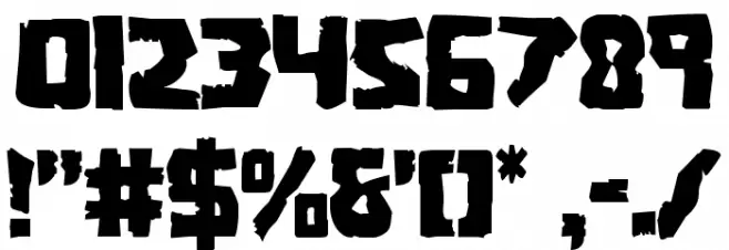 Coffin Stone Staggered Font OTHER CHARS