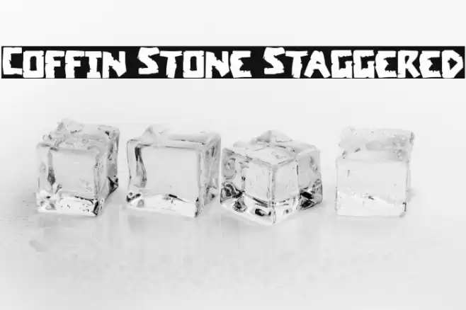 Coffin Stone Staggered Font examples