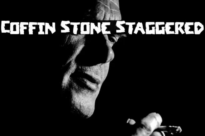 Coffin Stone Staggered Font examples
