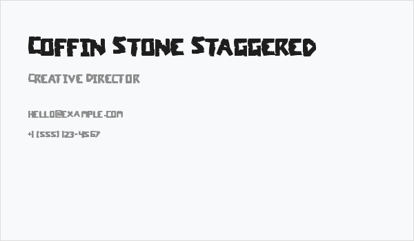 Coffin Stone Staggered Business Card