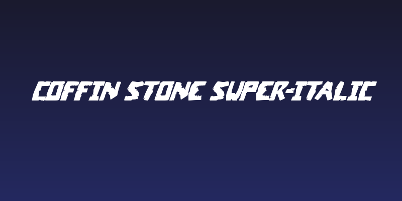 Coffin Stone Super-Italic Social Header