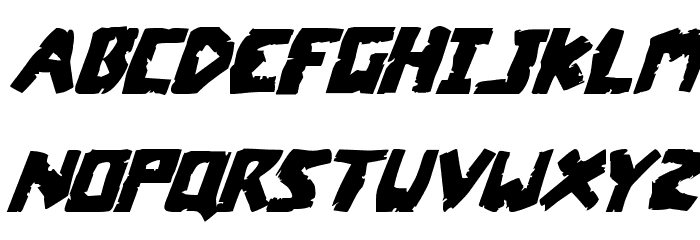 Coffin Stone Super-Italic Font LOWERCASE