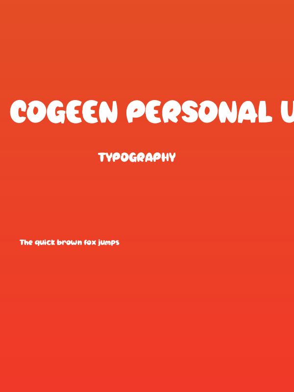 Cogeen Personal Use Poster