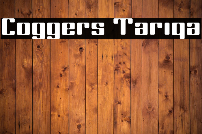 Coggers Tariqa Font examples