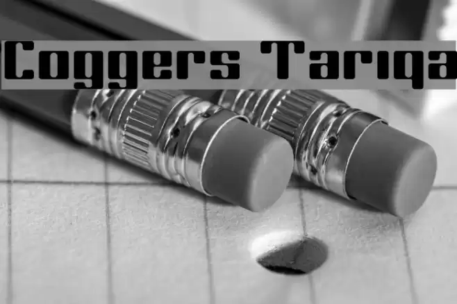 Coggers Tariqa Font examples