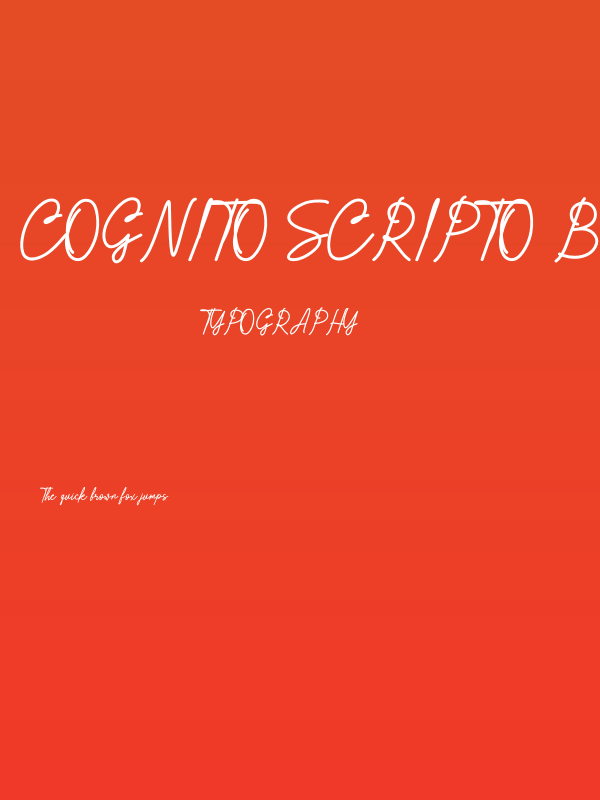 Cognito Scripto Bold Poster