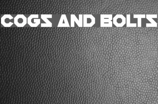 Cogs And Bolts Font examples