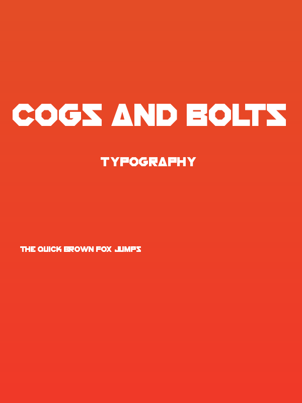 Cogs And Bolts Poster