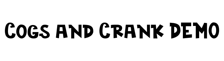 Cogs and Crank DEMO  Frei Schriftart Herunterladen