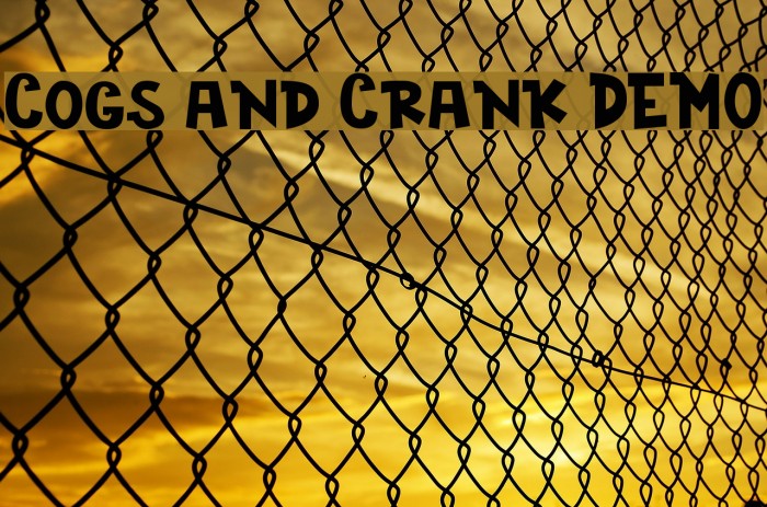 Cogs and Crank DEMO Font examples