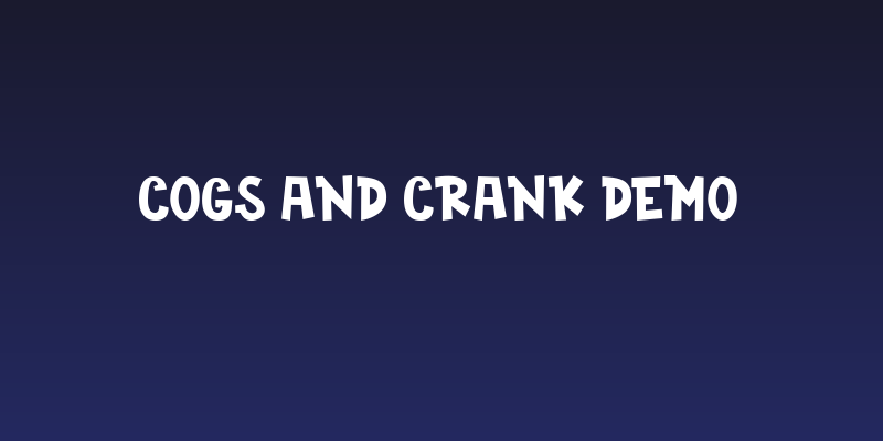 Cogs and Crank DEMO Social Header