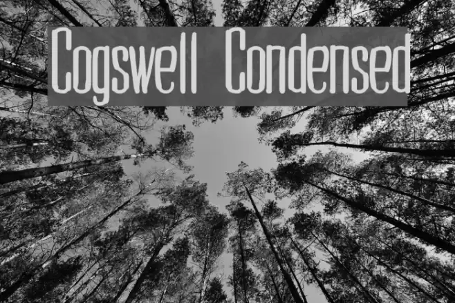 Cogswell Condensed Шрифта examples