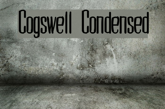 Cogswell Condensed Шрифта examples