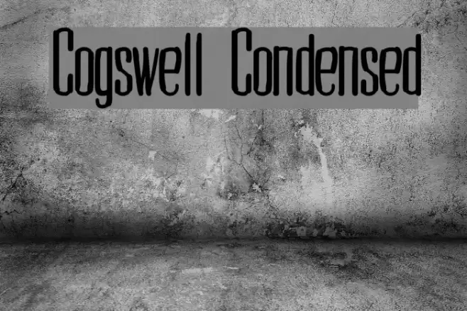 Cogswell Condensed Шрифта examples