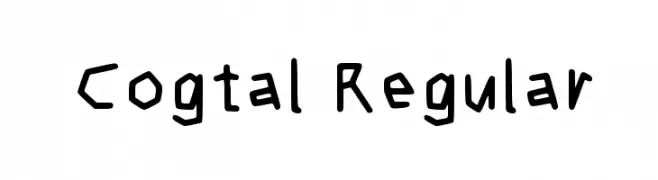 Cogtal Regular  font caratteri gratis