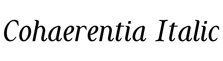 Cohaerentia Italic  baixar fontes gratis