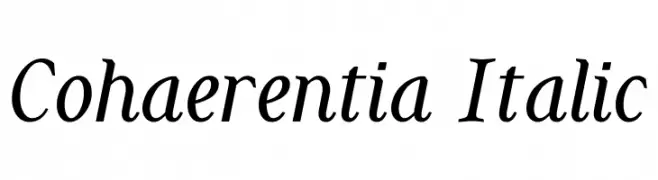 Cohaerentia Italic  नि: शुल्क फ़ॉन्ट्स डाउनलोड