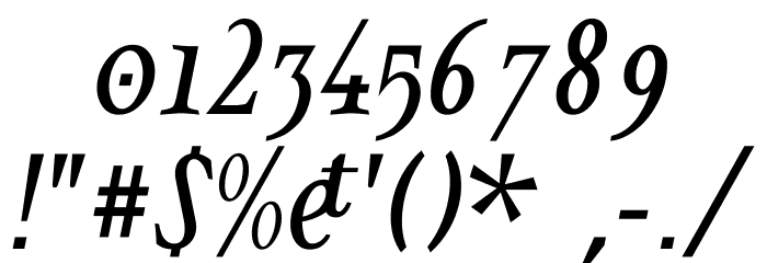 Cohaerentia Italic Font OTHER CHARS