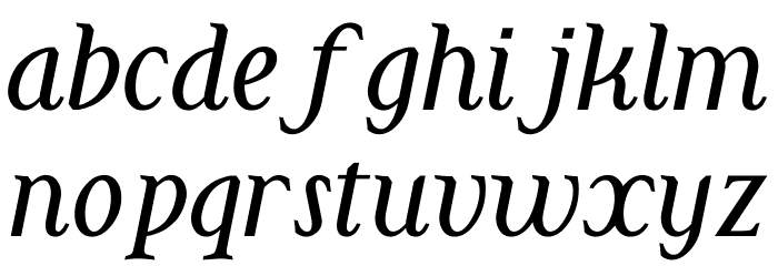 Cohaerentia Italic Font LOWERCASE