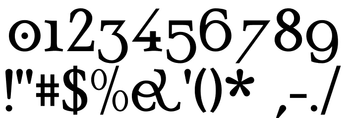 Cohaerentia Regular Font OTHER CHARS
