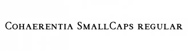 Cohaerentia SmallCaps regular  Frei Schriftart Herunterladen