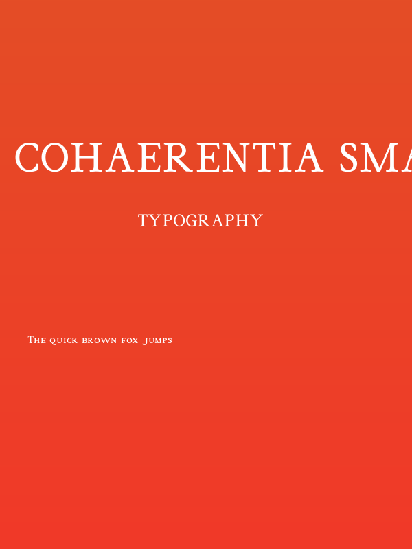 Cohaerentia SmallCaps regular Poster