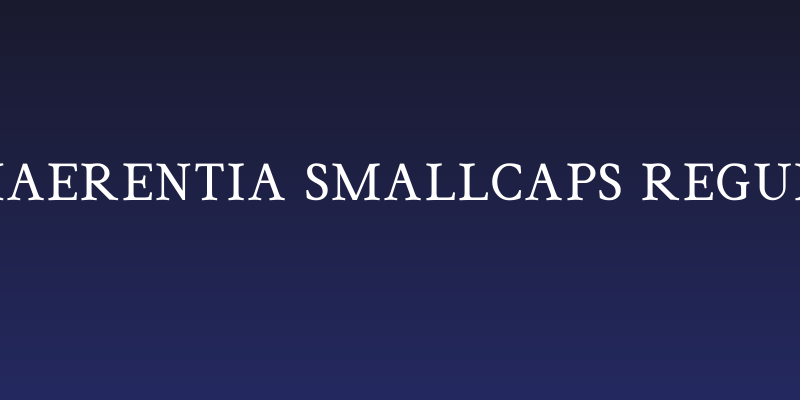 Cohaerentia SmallCaps regular Social Header