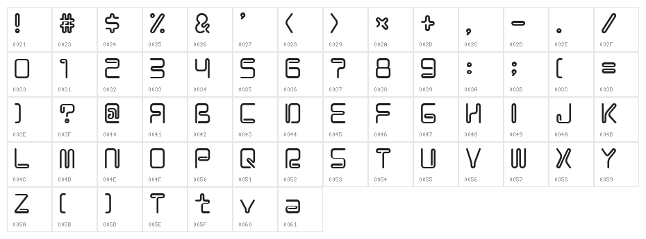 Coil ALb Character Map