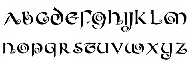 CoiledUncial Font Litere mari