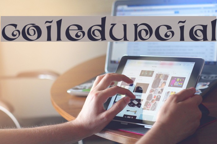 CoiledUncial Font examples