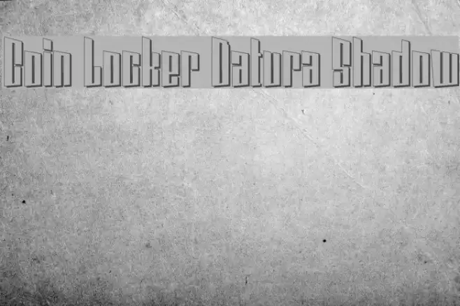 Coin Locker Datura Shadow Font examples