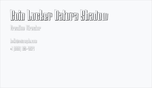 Coin Locker Datura Shadow Business Card