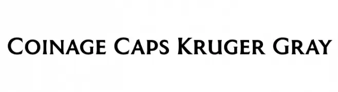 Coinage Caps Kruger Gray  Free Fonts Download