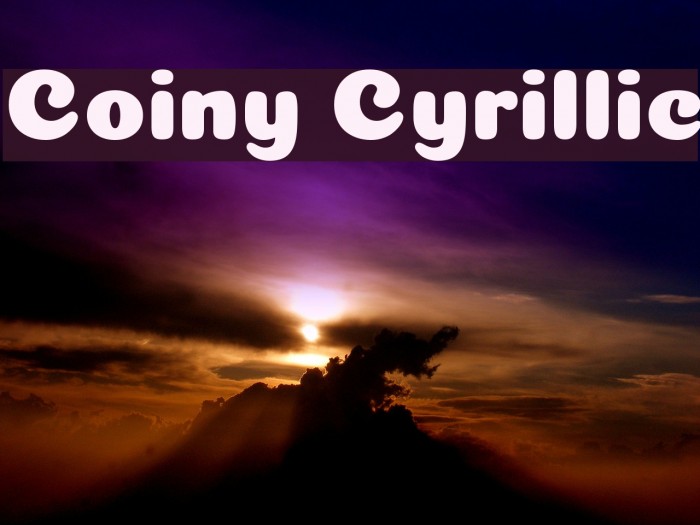 Coiny Cyrillic Font examples
