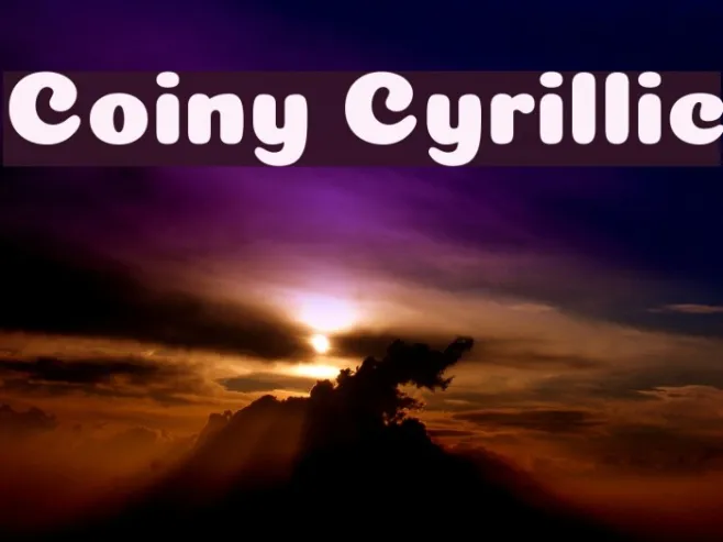 Coiny Cyrillic Example 1