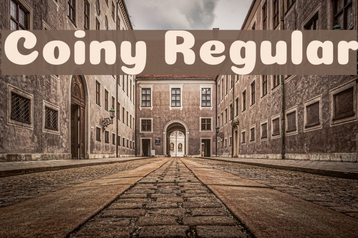 Coiny Regular Font examples