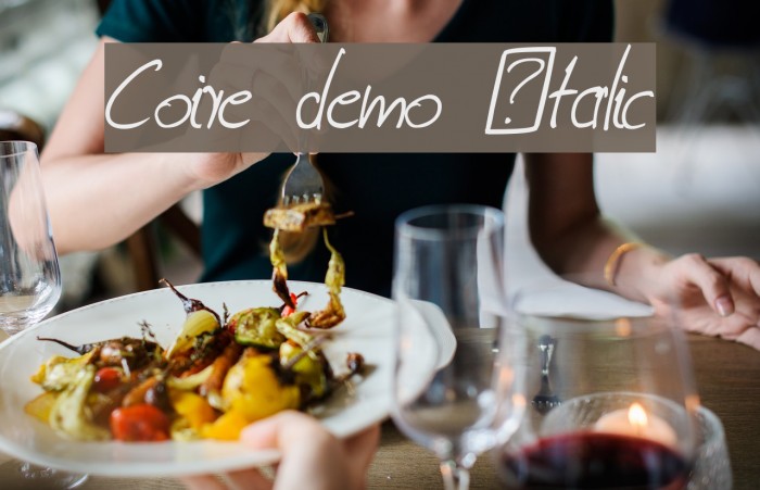 Coire demo Italic Caratteri examples