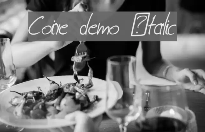 Coire demo Italic Caratteri examples