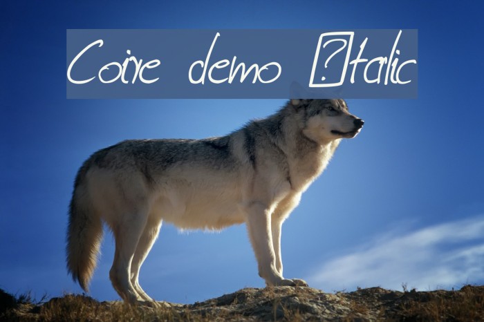 Coire demo Italic Caratteri examples