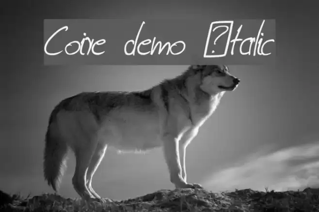 Coire demo Italic Caratteri examples